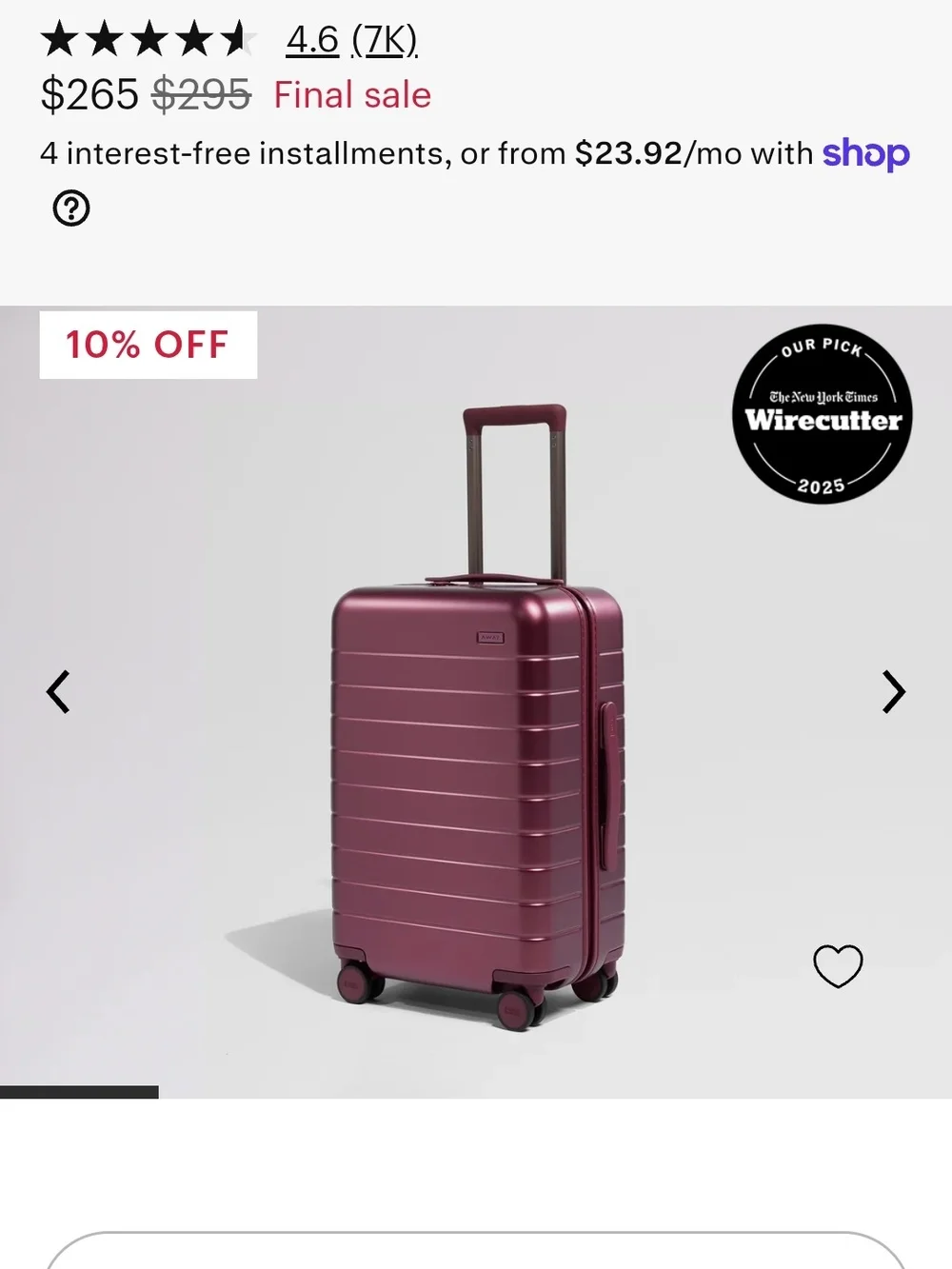 ISO: Away Ruby Haze Carryon Or Bigger Carry On